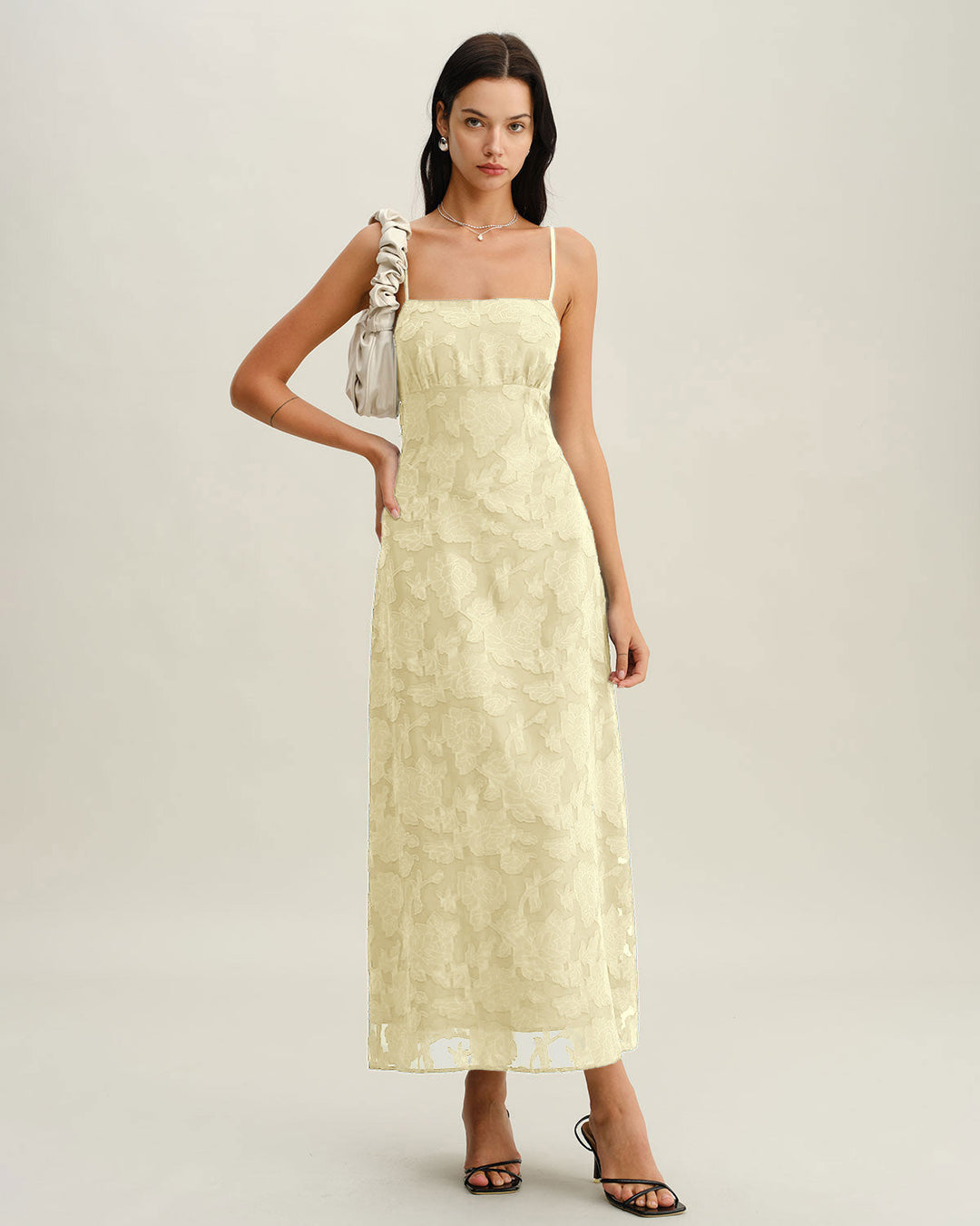 Jacquard Slip Maxi Dress