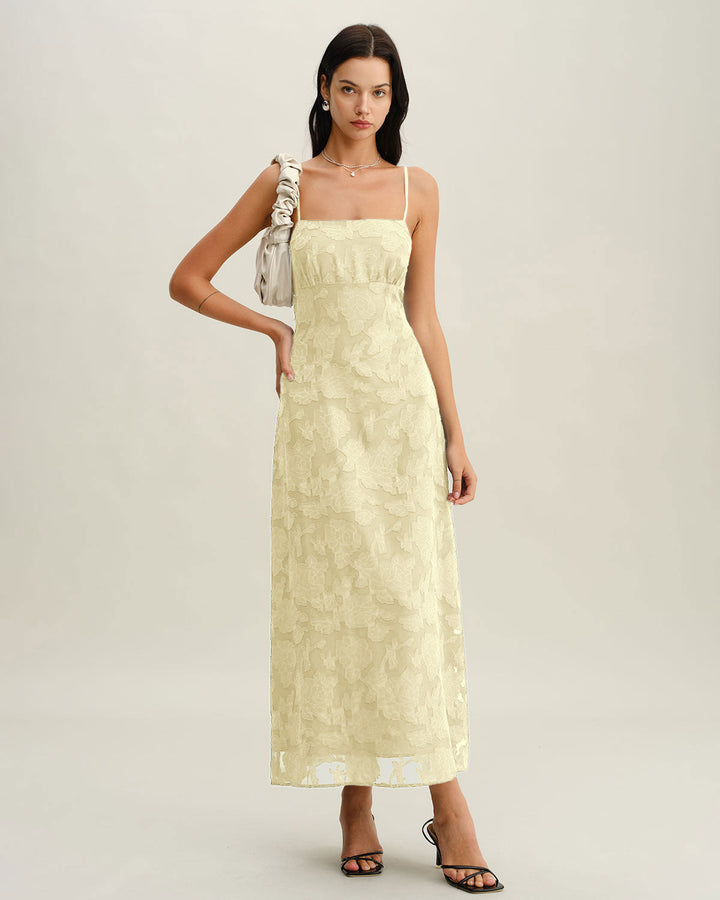 Jacquard Slip Maxi Dress