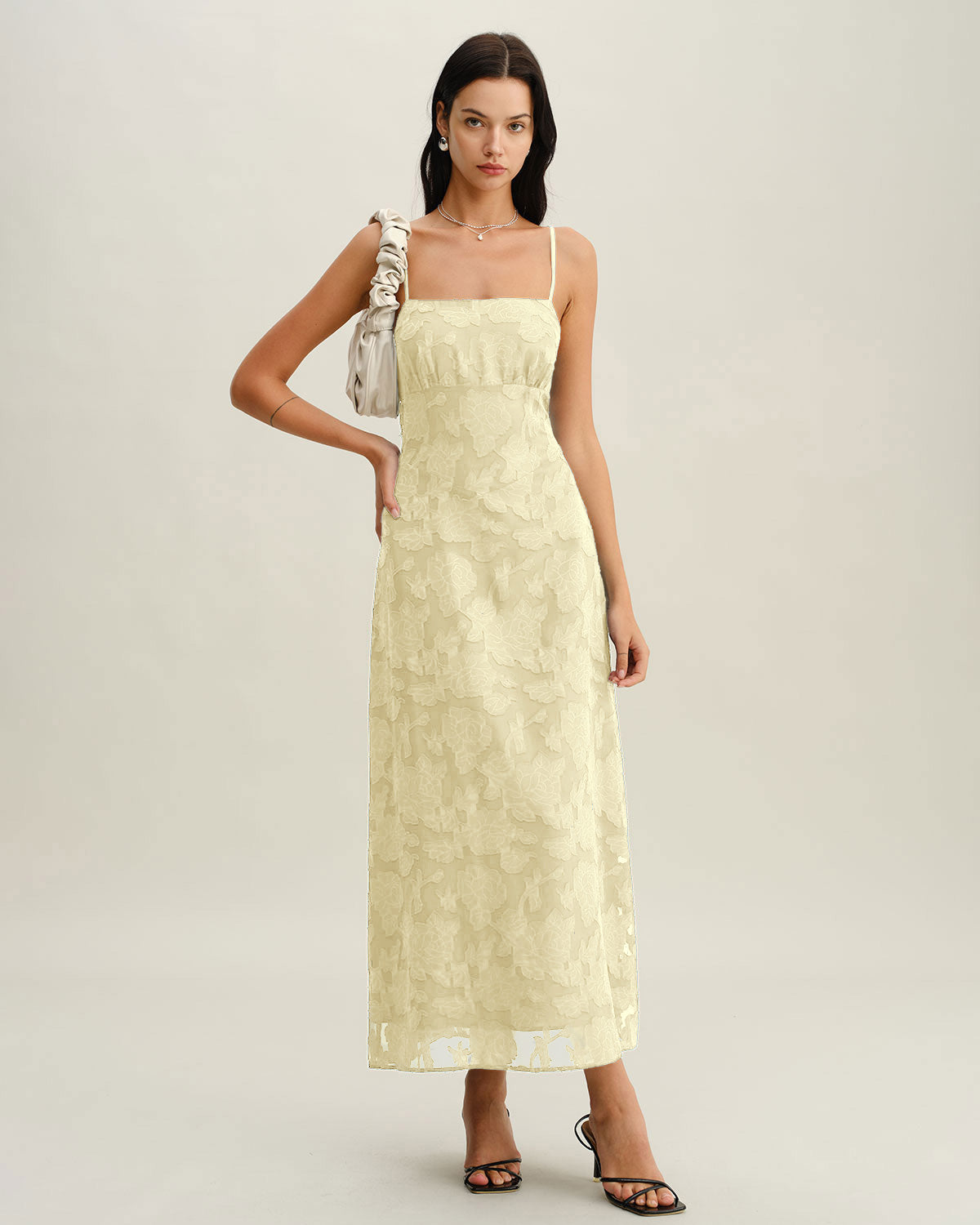 Jacquard Slip Maxi Dress