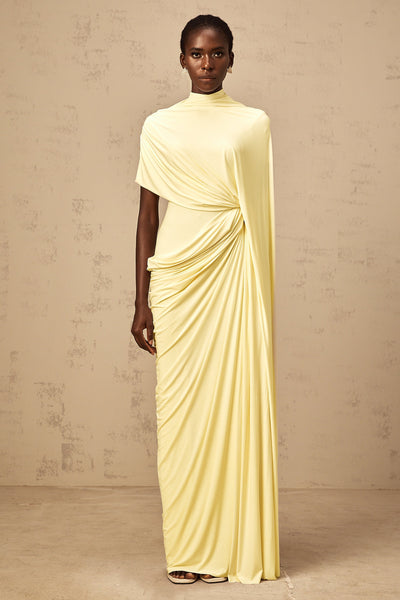 Fenolla asymmetrical draped cape & dress matching set