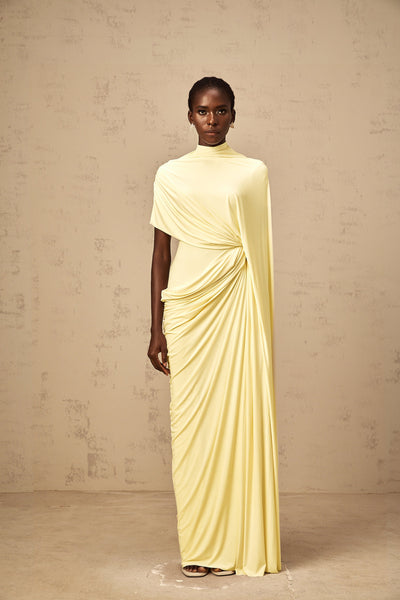 Fenolla asymmetrical draped cape & dress matching set