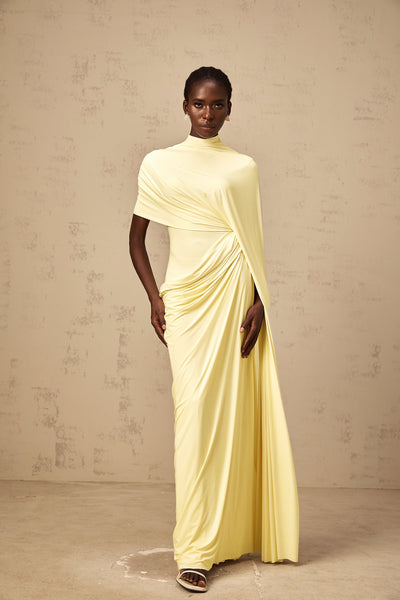 Fenolla asymmetrical draped cape & dress matching set