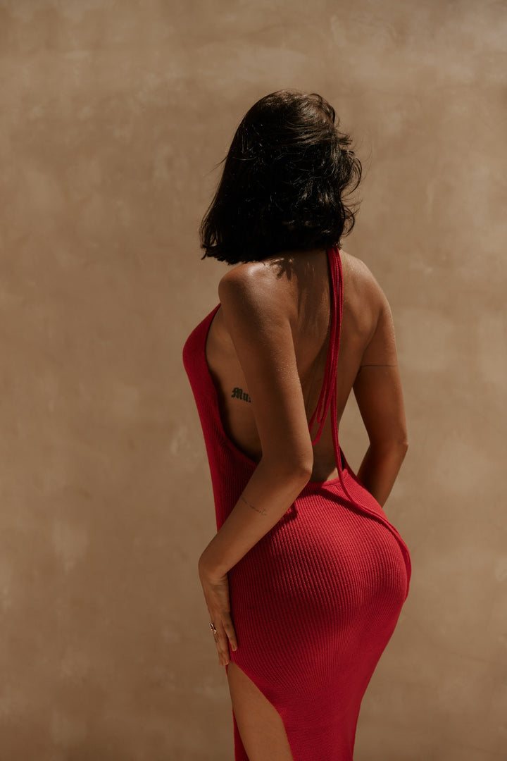 MALTA DRESS | RED - Celestia Couture