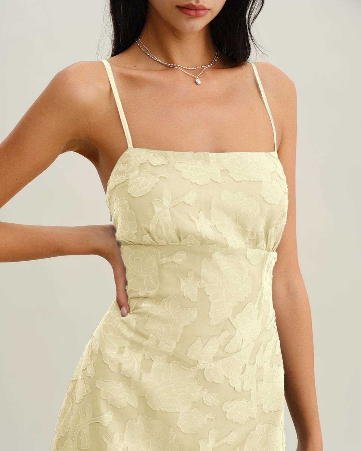 Jacquard Slip Maxi Dress