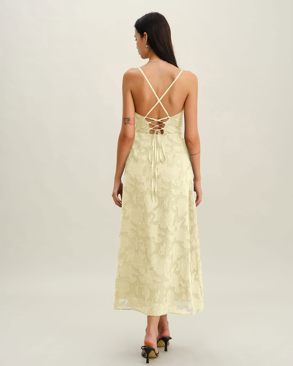 Jacquard Slip Maxi Dress