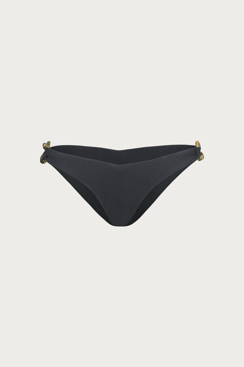 Gold Chain Brief (Faux Suede Black) - Celestial Couture
