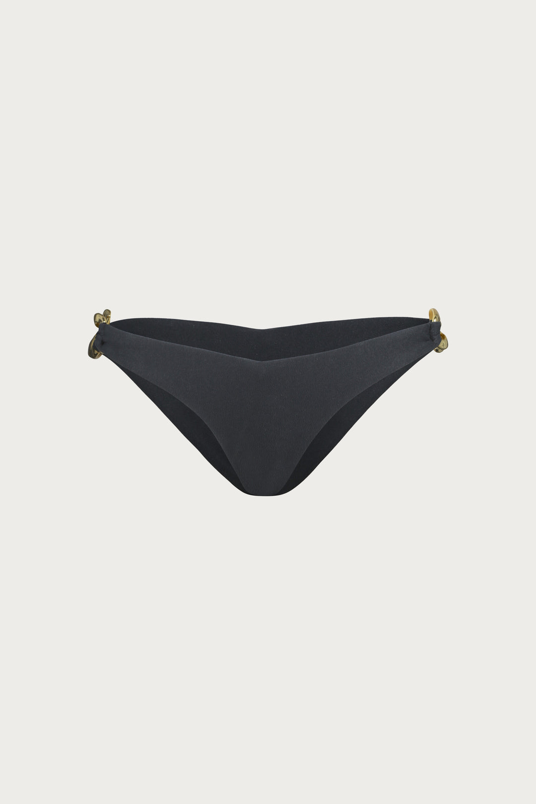 Gold Chain Brief (Faux Suede Black) - Celestial Couture