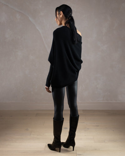 Asymmetric Draped | Black