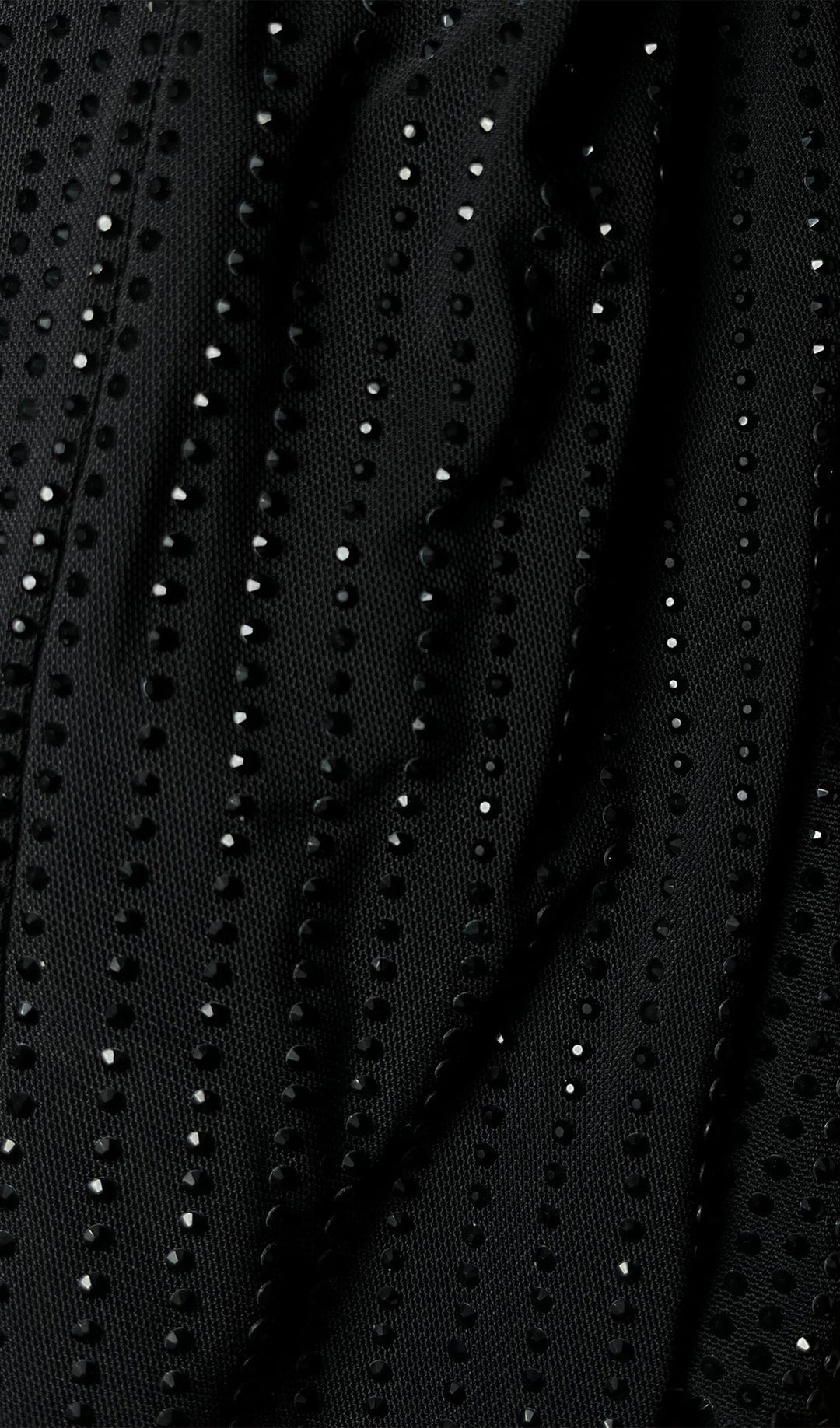 Diamante Ruched Midi Dress - Black - Celestia Couture