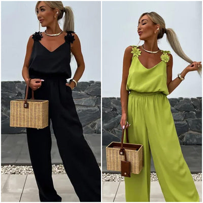 Hot Sale🔥Gold Coast Women's Sleeveless Wide Leg Jumpsuit