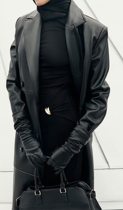 Jersey Seductive Fitted Maxi Dress-Black