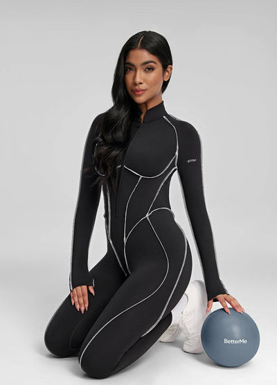 Contour Stitch Catsuit - Celestial Couture