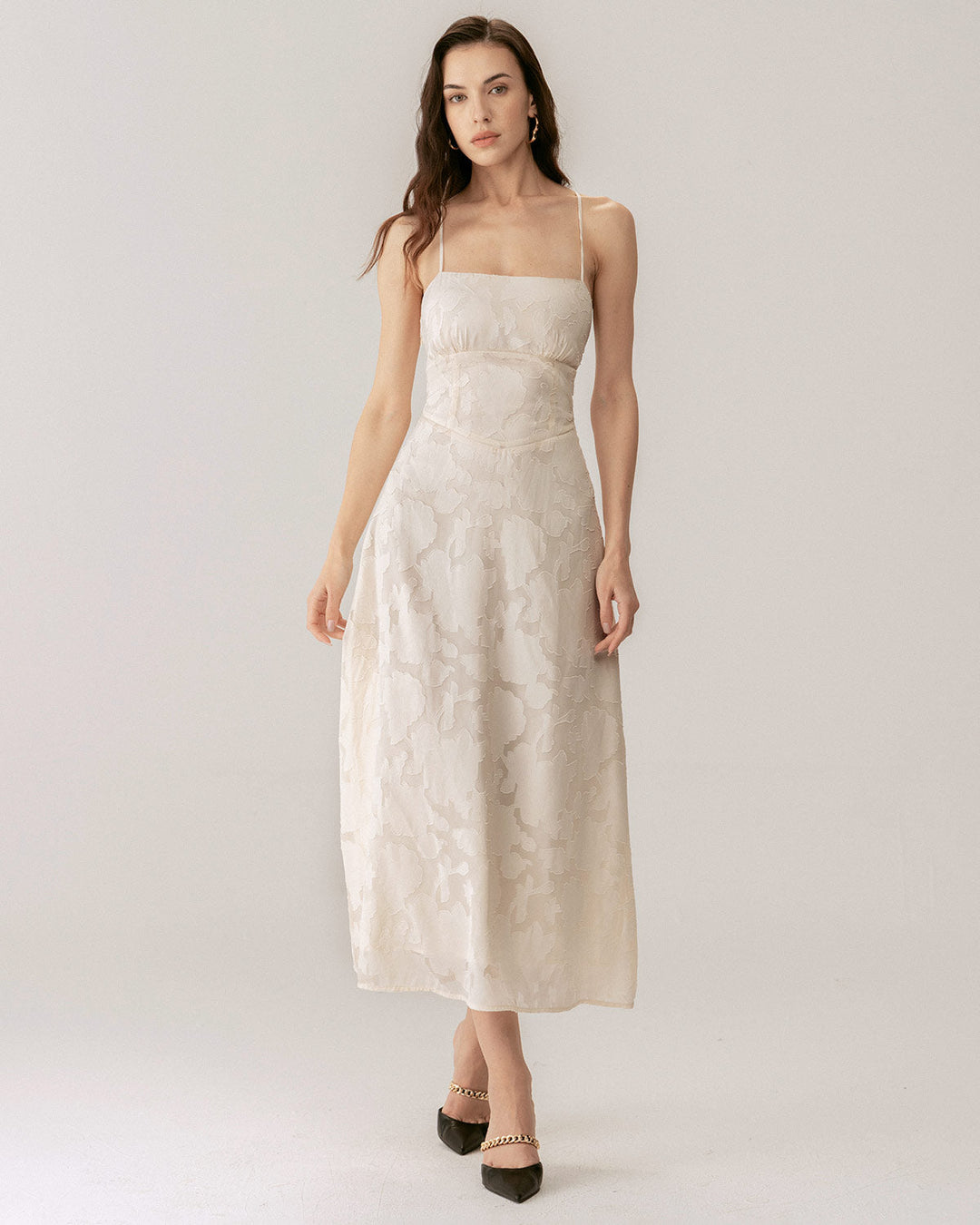 Jacquard Slip Maxi Dress