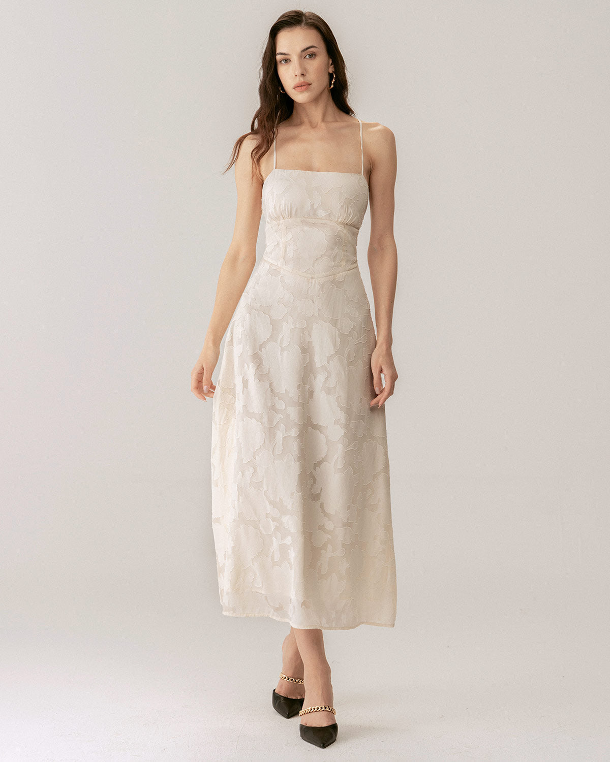 Jacquard Slip Maxi Dress