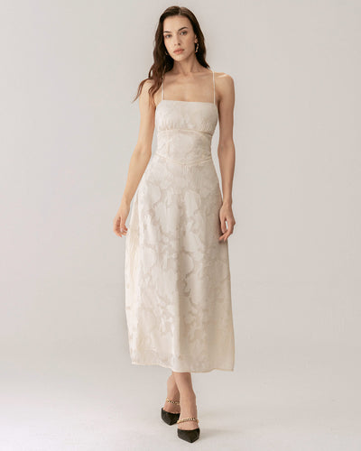 Jacquard Slip Maxi Dress