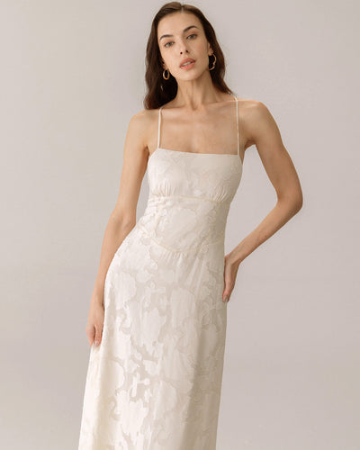 Jacquard Slip Maxi Dress