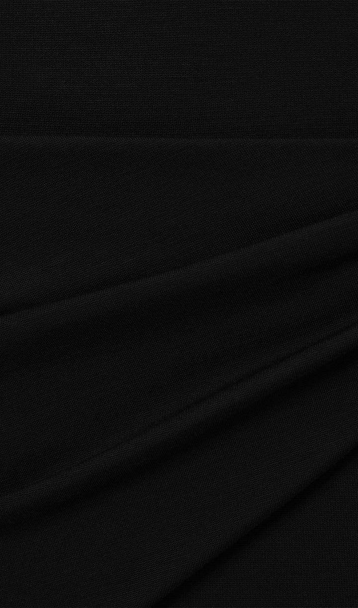 Jersey Seductive Fitted Maxi Dress-Black - Celestia Couture