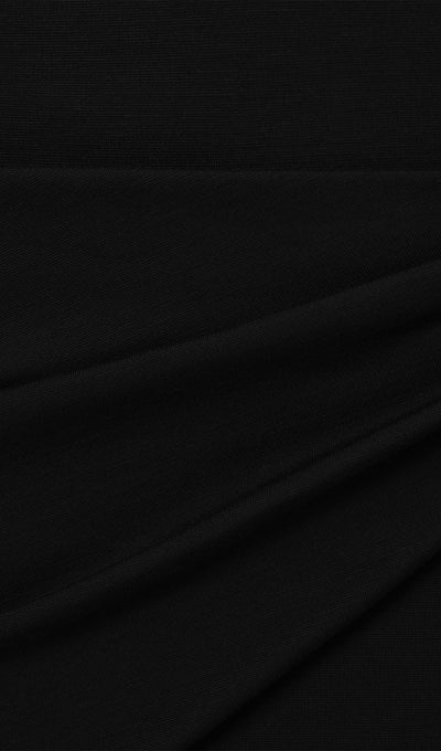 Jersey Seductive Fitted Maxi Dress-Black