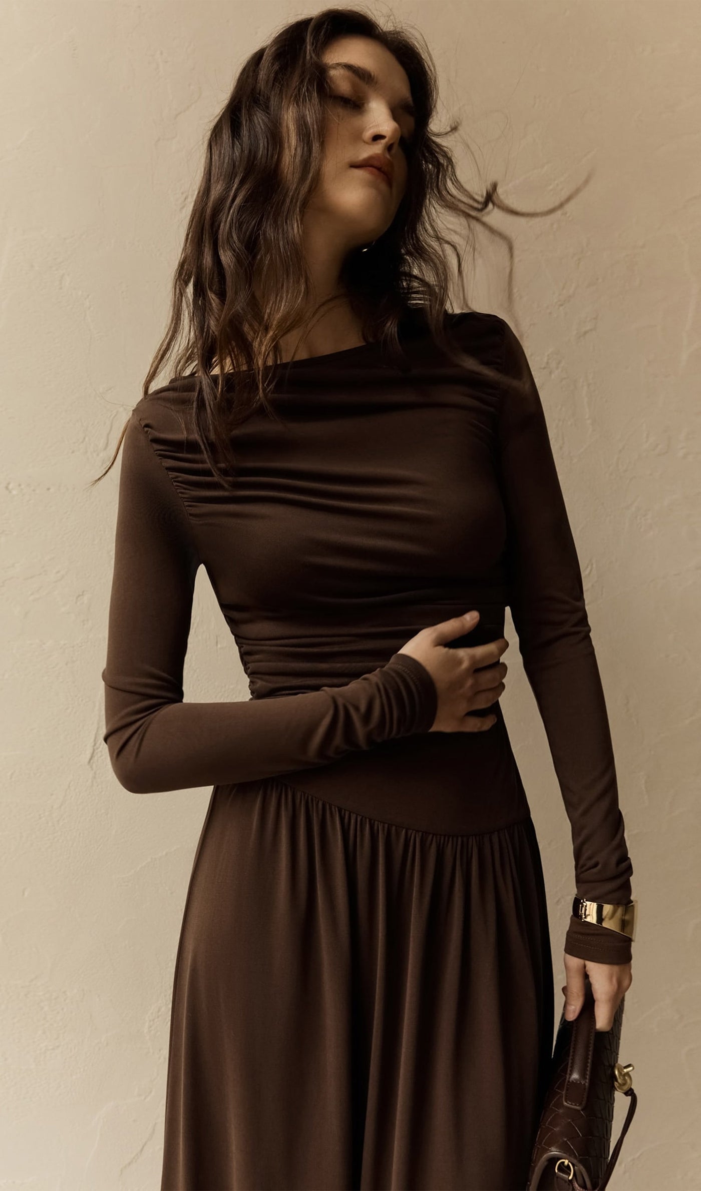 Ruffle Knitted Maxi Dress