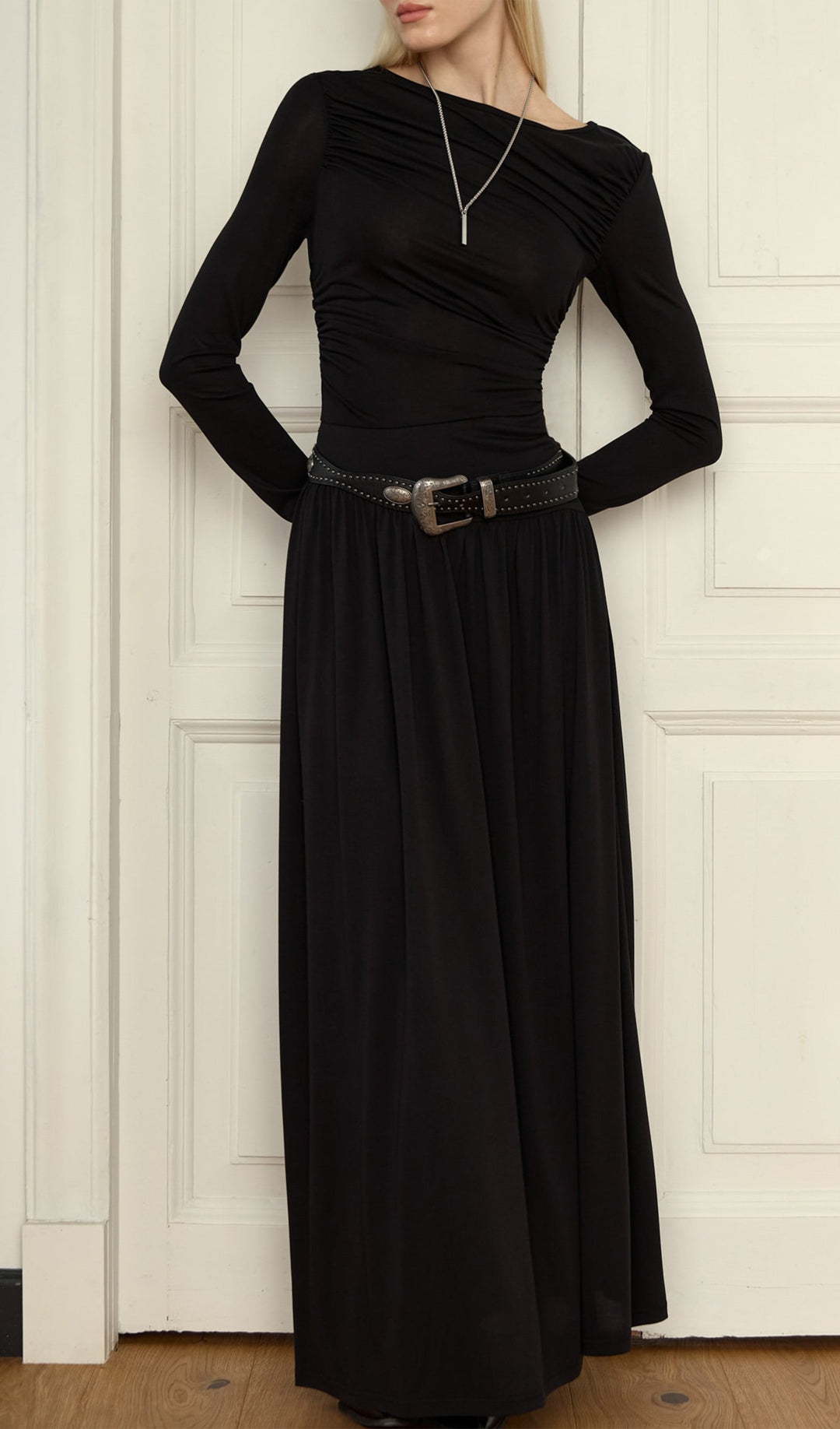 Ruffle Knitted Maxi Dress - Celestia Couture