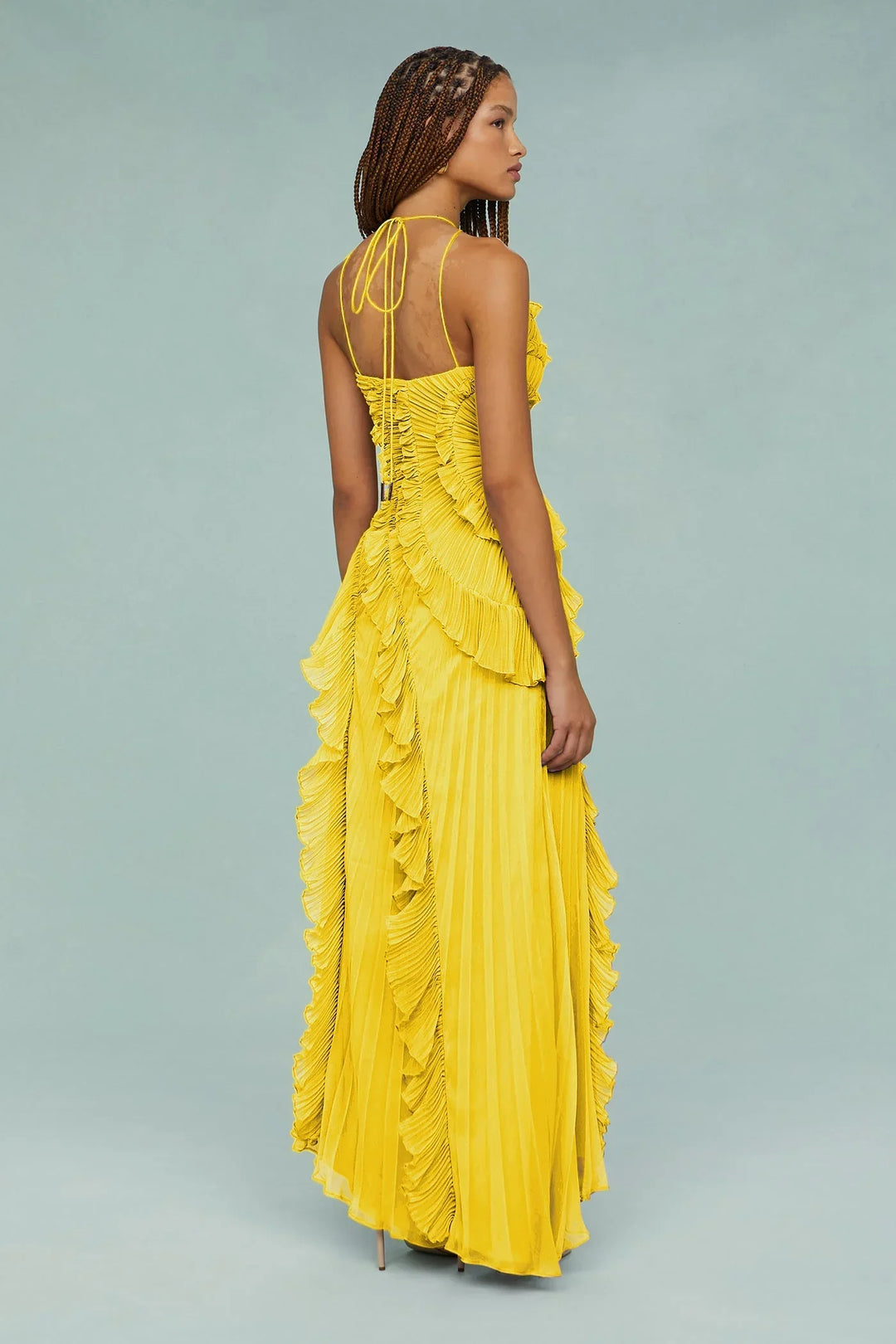 Julia Charming Ruffle Cascade Maxi Dress
