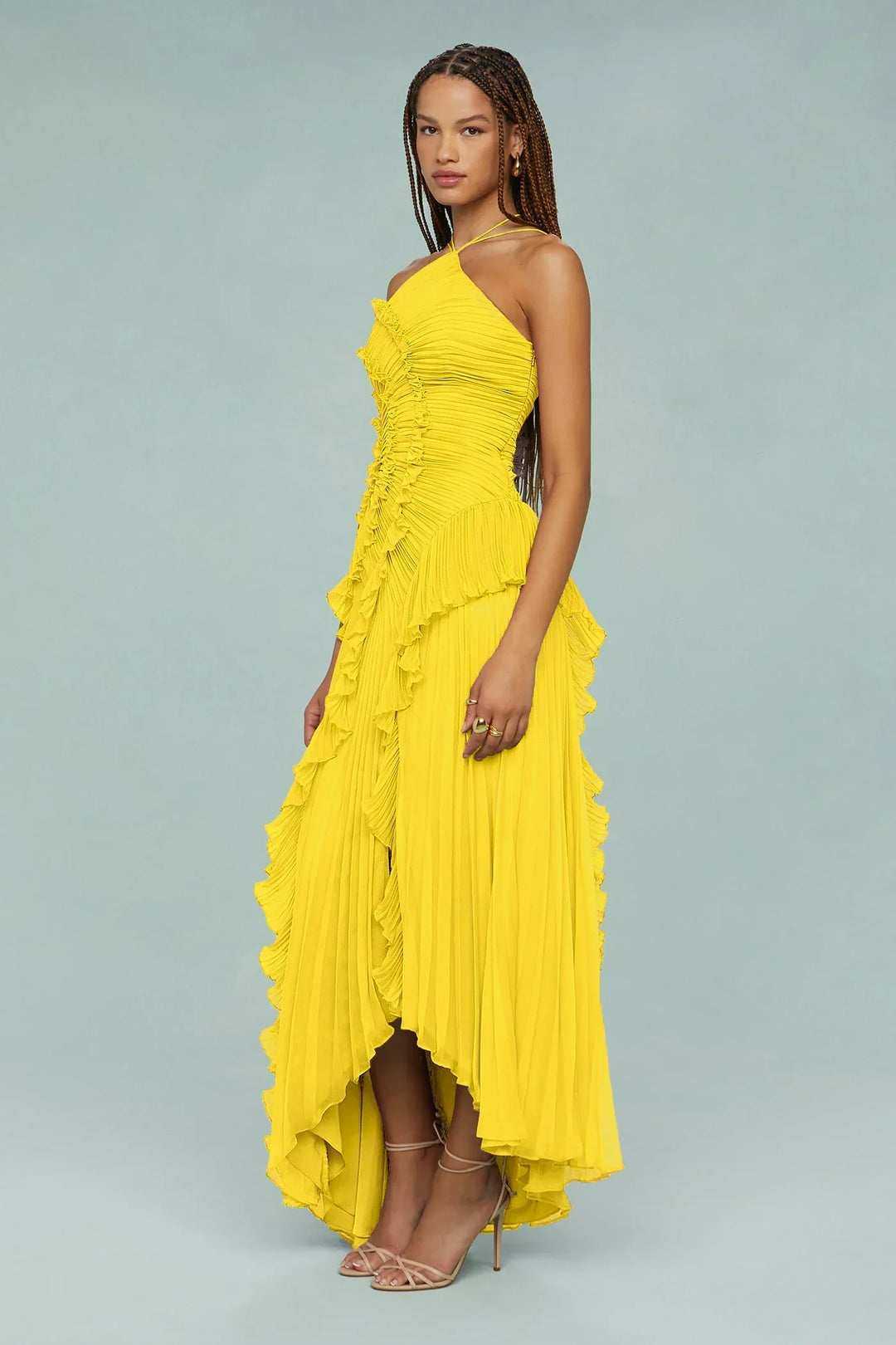 Julia Charming Ruffle Cascade Maxi Dress