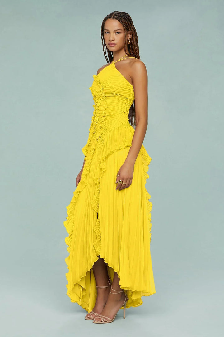 Julia Charming Ruffle Cascade Maxi Dress