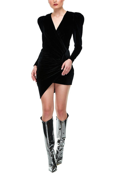 Black Velvet Jersey Dress