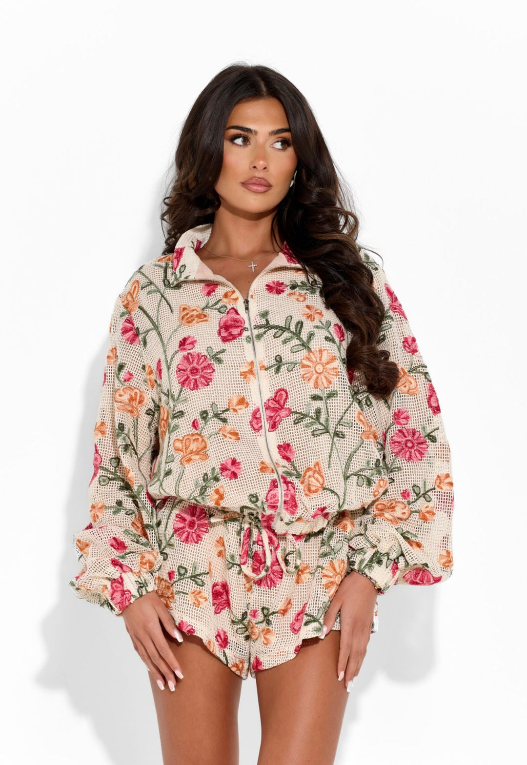 DAHLIA FLORAL CROCHET JACKET