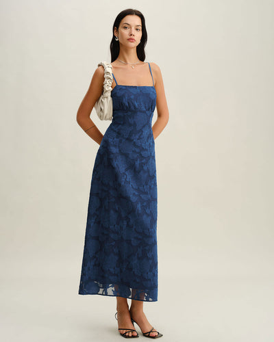 Jacquard Slip Maxi Dress