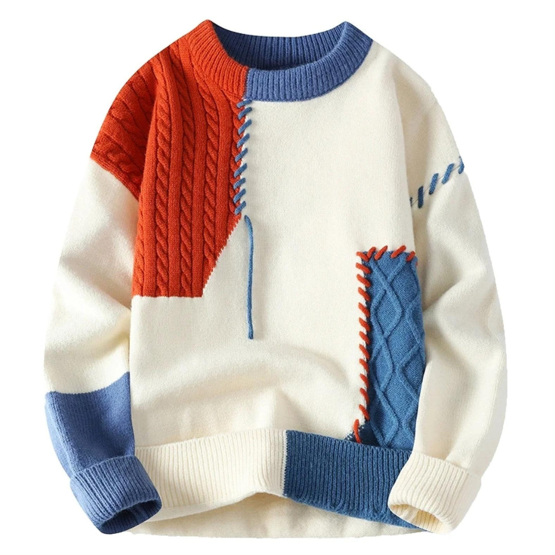 Sandro™ - Cozy Patchwork Sweater - Celestial Couture