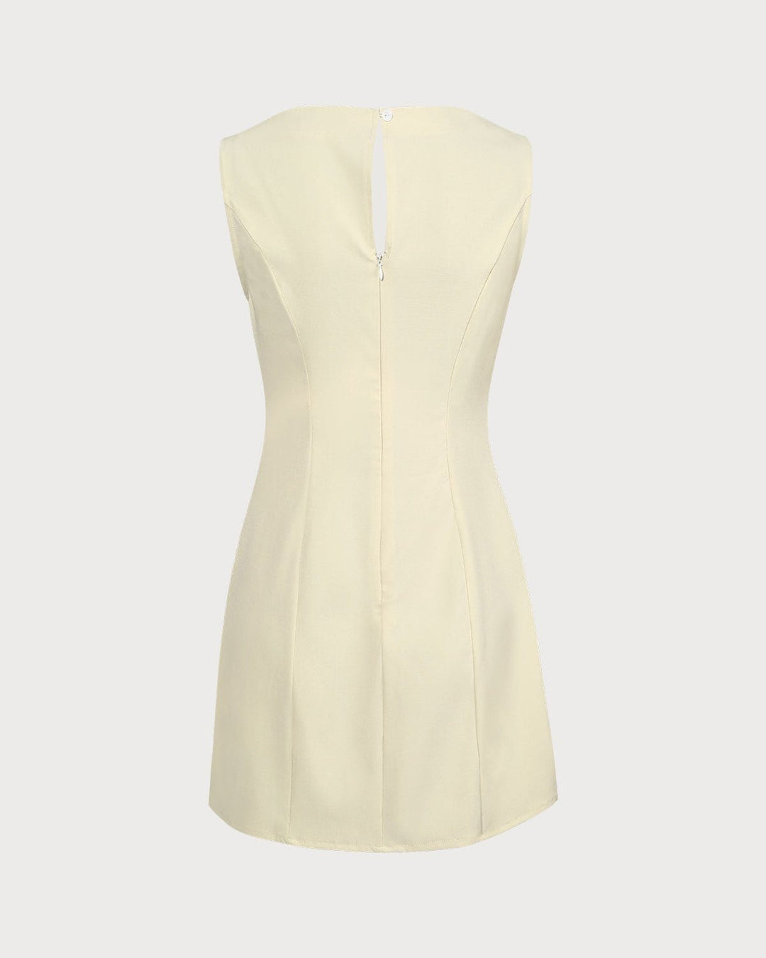 The Yellow Boat Neck Cutout Mini Dress - Celestia Couture