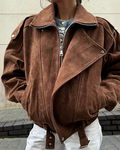 Jane Suede Biker Jacket