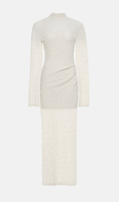 Solid Openwork Maxi Dress