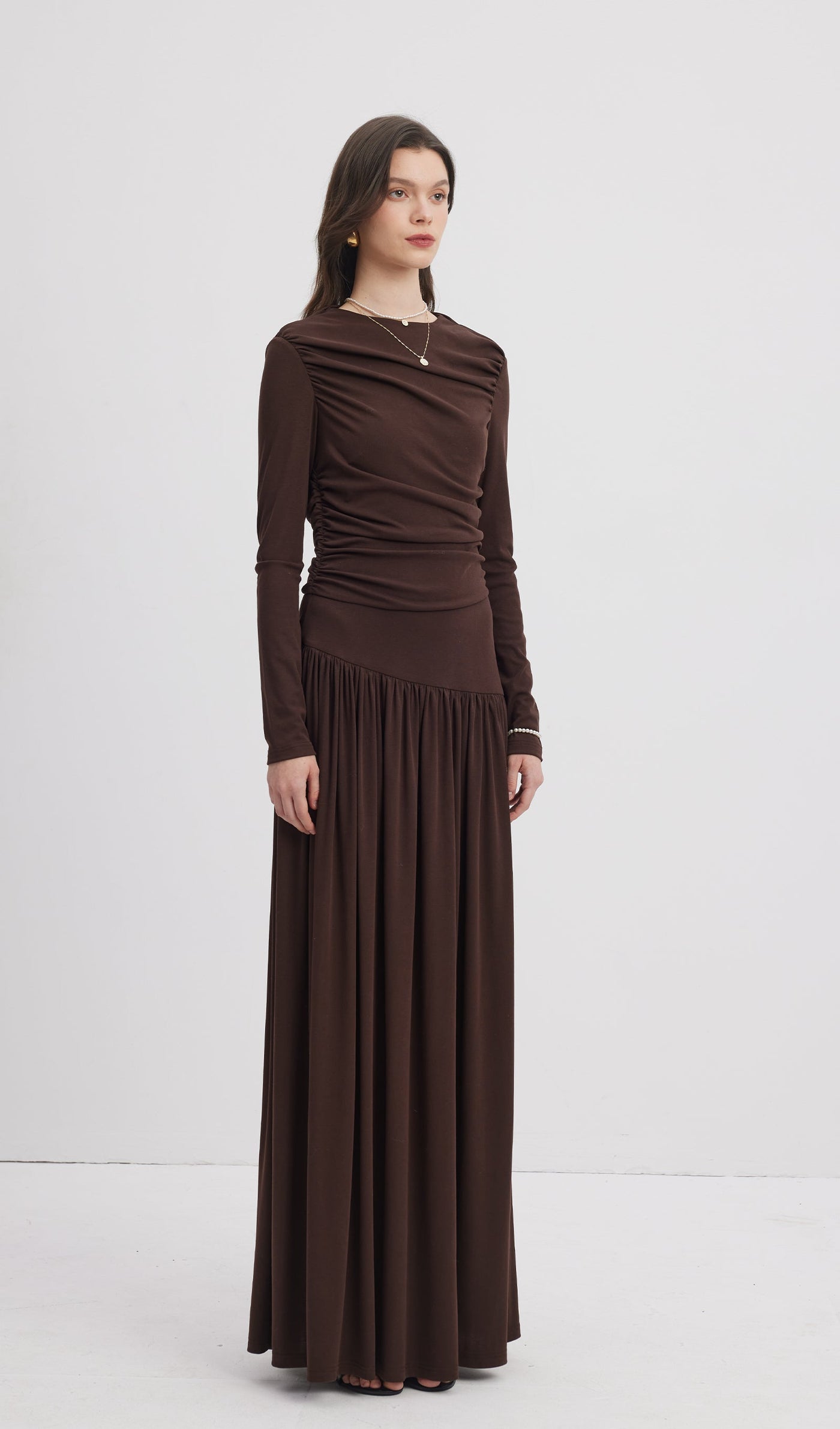 Ruffle Knitted Maxi Dress