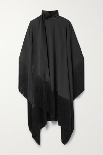Celestia Women's Black Fluid Crepe  Kaftan
