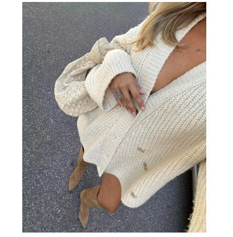 Symmetric Button Cardigan - Celestia Couture