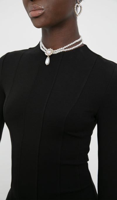 Trendy Knitted Satin Maxi Dress