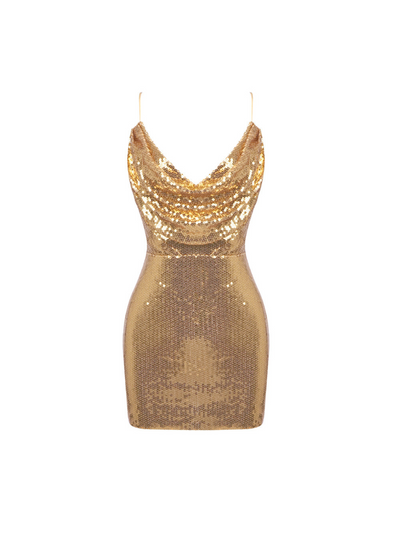 Sparkling Sequin Mini Dress by Lloyd - Perfect for Dazzling Nights - Celestial Couture