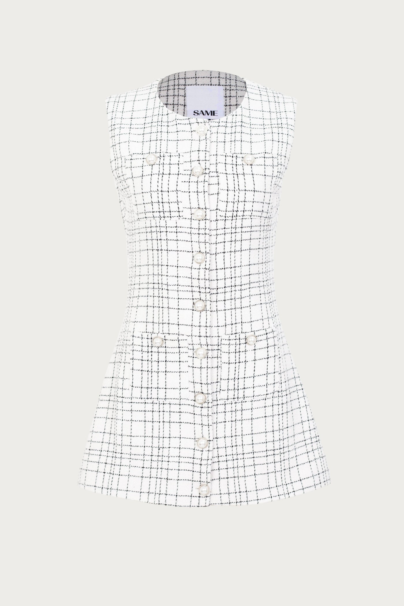 Grace Dress (White Tweed) - Celestial Couture
