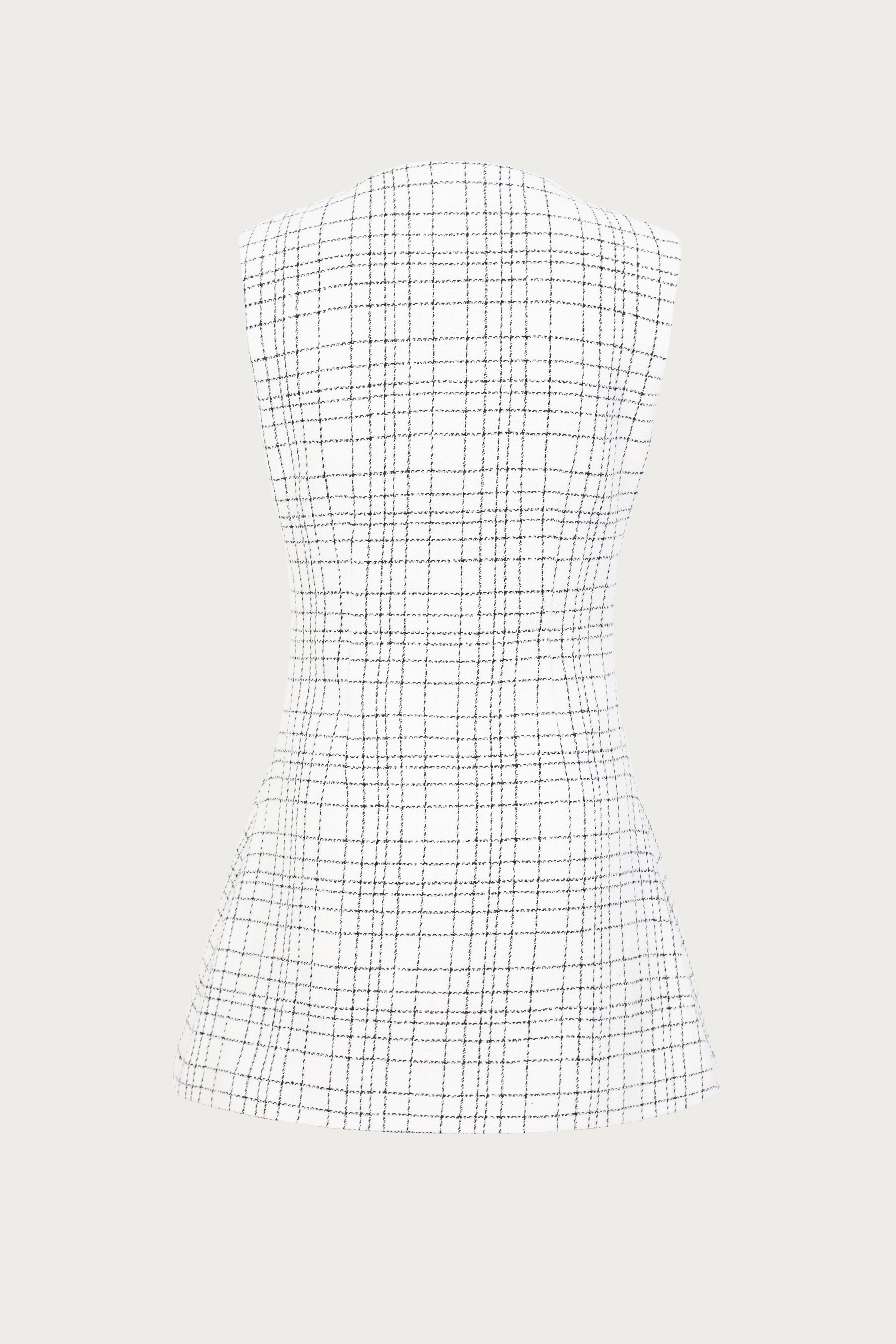 Grace Dress (White Tweed) - Celestial Couture