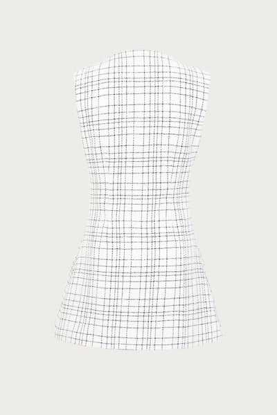 Grace Dress (White Tweed) - Celestial Couture