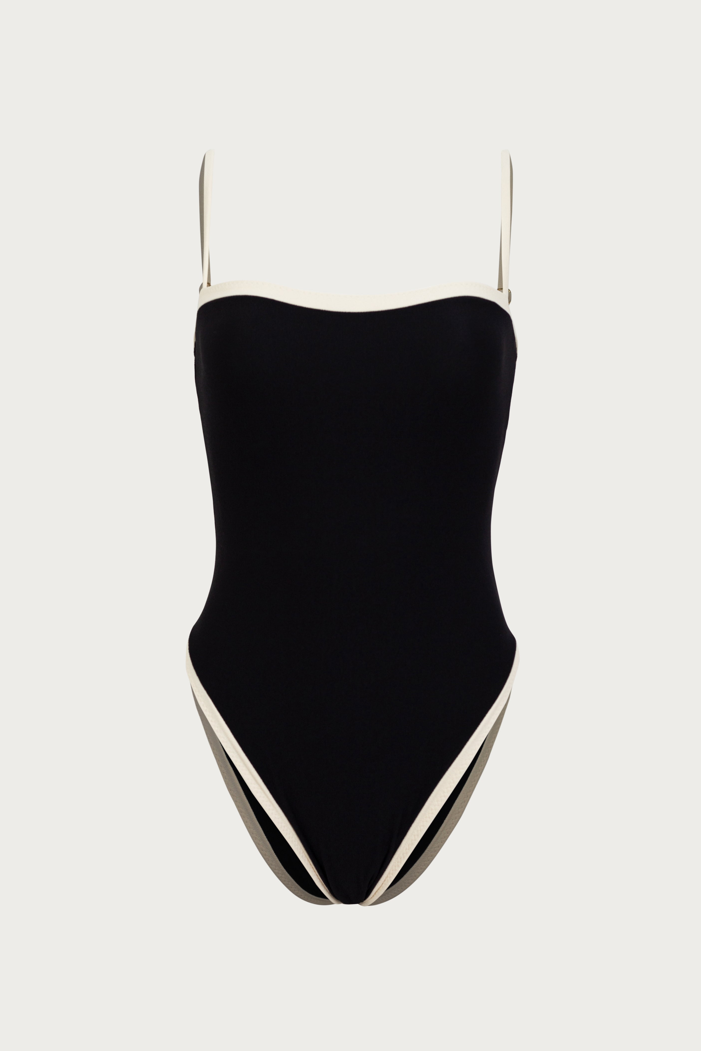 Colorblock One Piece (Faux Suede Black/Cream) - Celestial Couture
