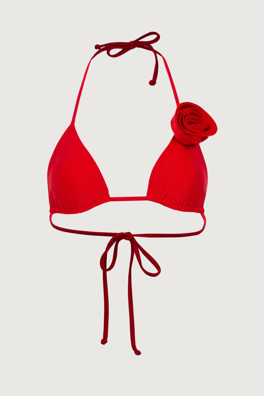 Rosette Triangle Top (Scarlet Red/Red) - Celestial Couture