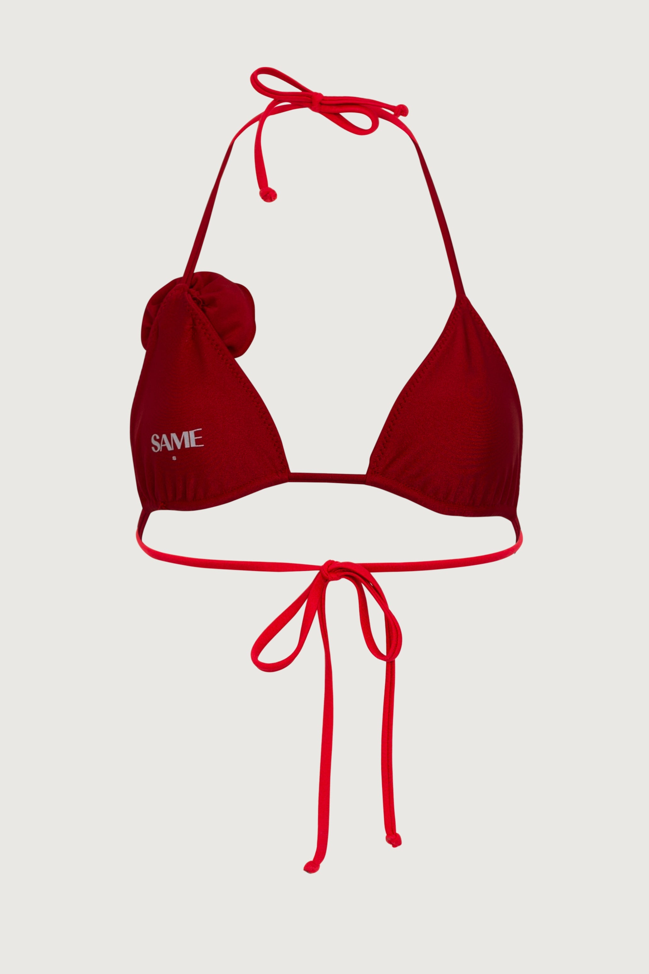 Rosette Triangle Top (Scarlet Red/Red) - Celestial Couture