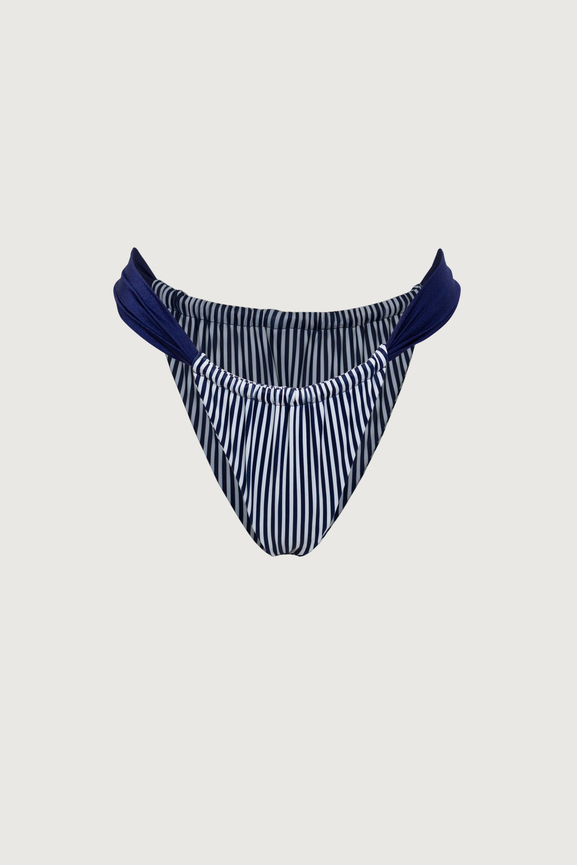 Ruched Bottom (Navy Pinstripe/Navy) - Celestial Couture