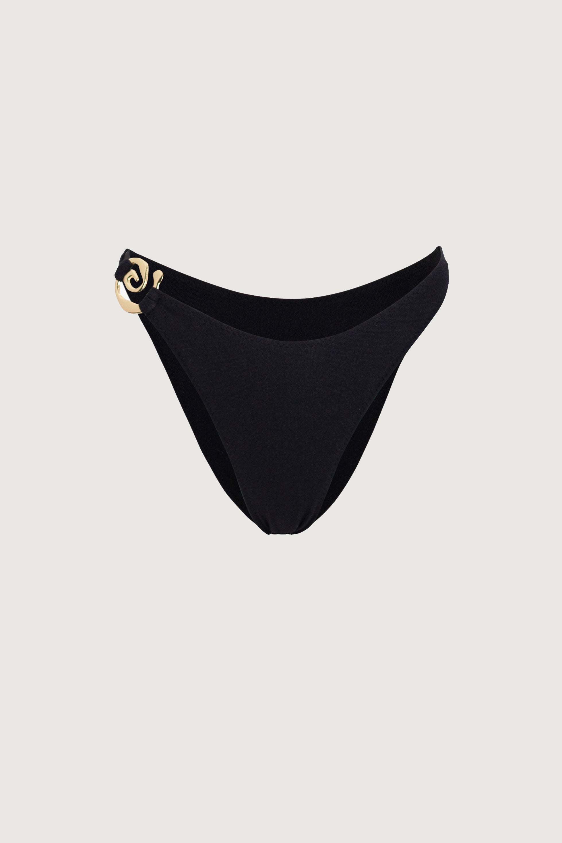Spiral 90s Bottom (Faux Suede Black) - Celestial Couture