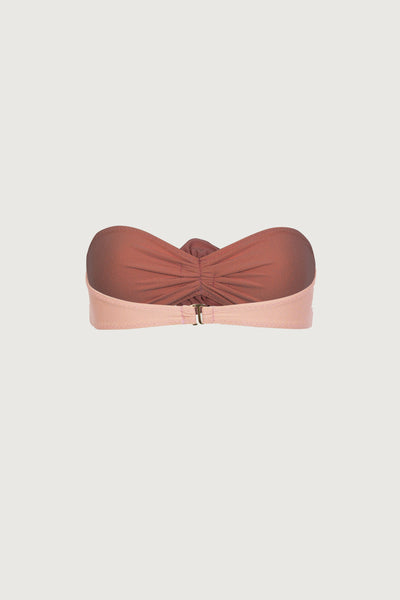 Rosette Bandeau Top (Faux Suede Blush/Blush) - Celestial Couture