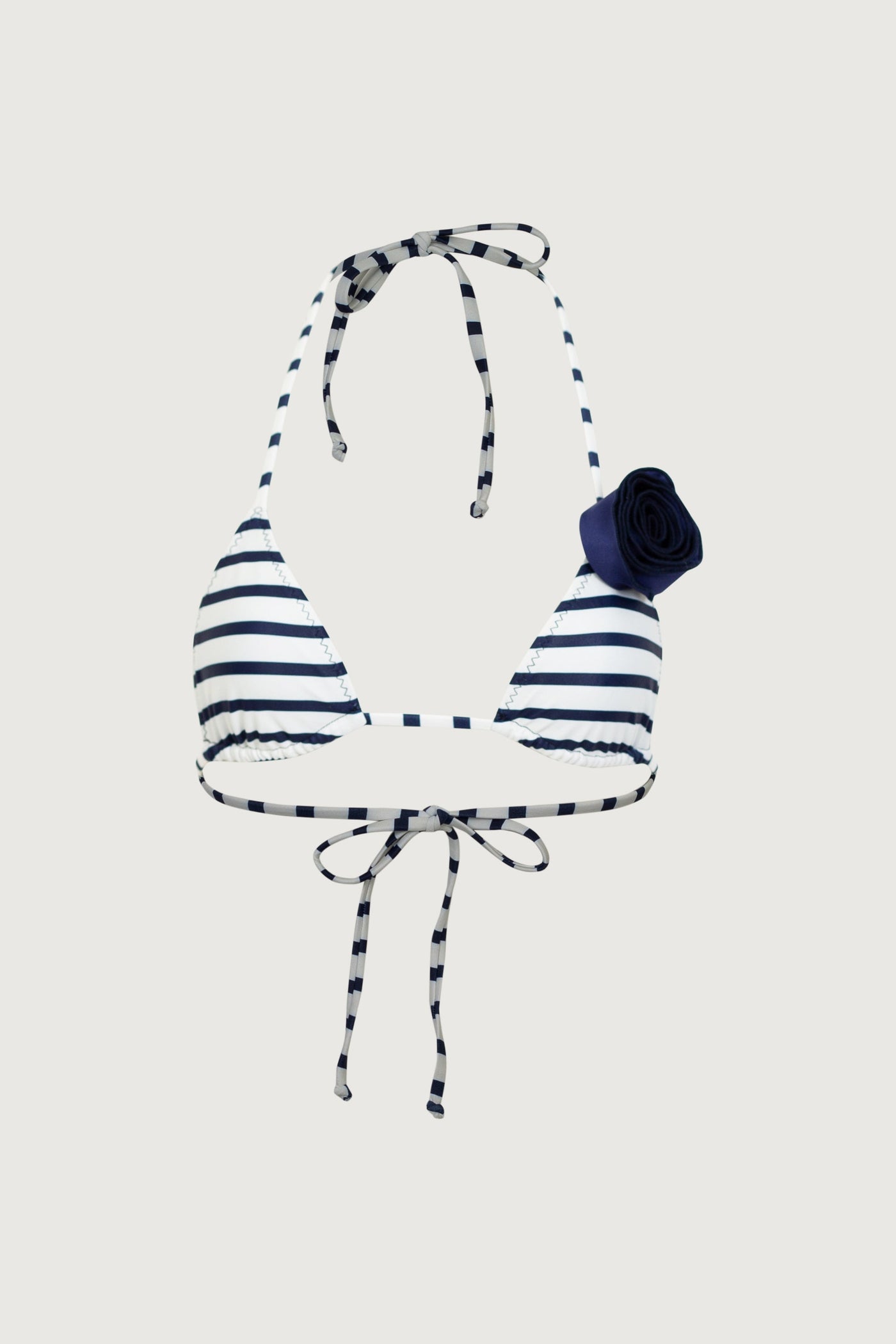 Rosette Triangle Top (Nautical Stripe/Navy) - Celestial Couture
