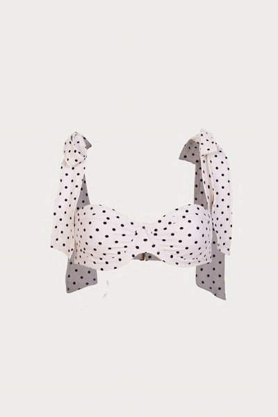 The Lady Bra (Cream Black Polka Dot) - Celestial Couture